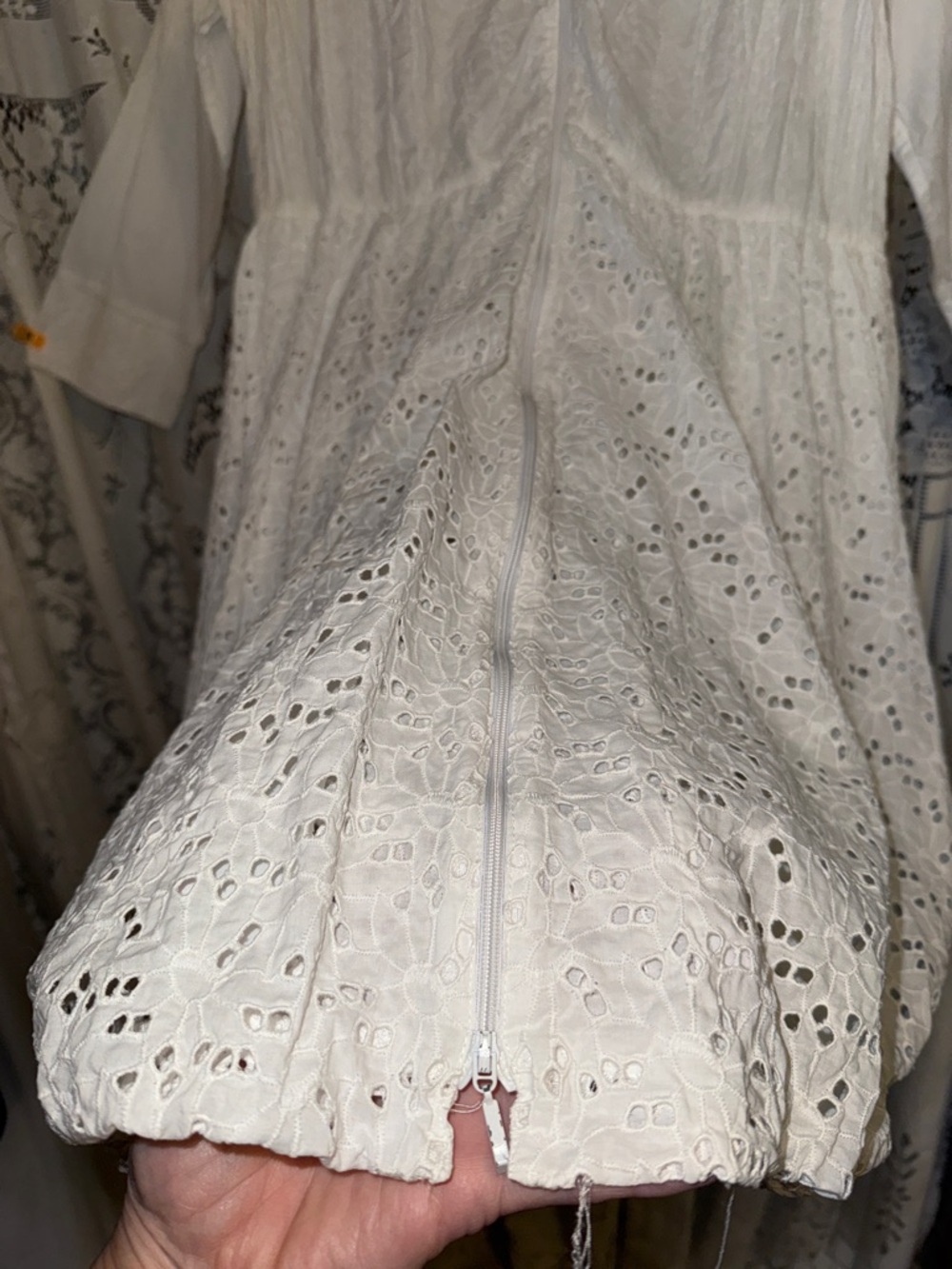 Samuel Dong White Eyelet Midi Dress - Picture 8 of 13